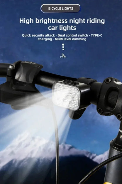 BUCKLOS luz trasera de bicicleta luz delantera 1100mAh LED COB lámpara de bicicleta impermeable USB recargable Mtb luces traseras de bicicleta de carretera piezas de bicicleta