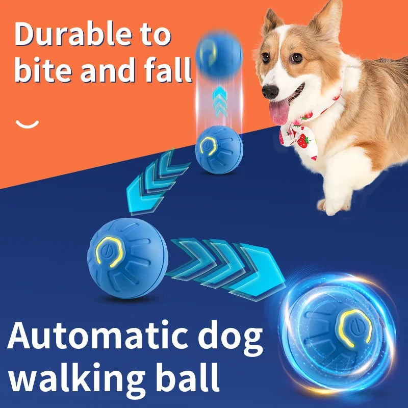 Pelota de juguete inteligente para perros, juguete interactivo electrónico para mascotas, pelota móvil USB, rebote en movimiento automático para cachorros, regalo de cumpleaños, producto para gatos