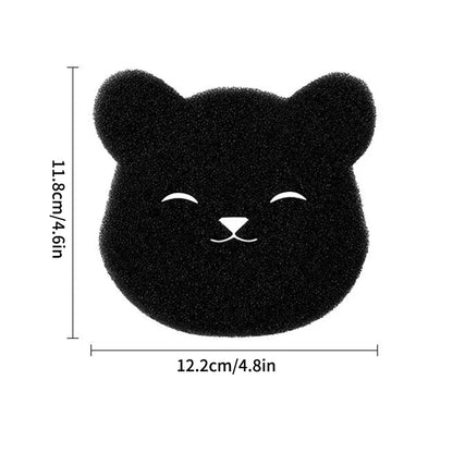 2 /4 juegos de removedor de pelo para mascotas doméstico, esponja adhesiva de oso lavada a máquina, reutilizable, adecuada para lavadora, secadora, negro