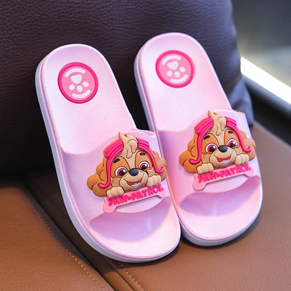 Zapatillas de Verano de la patrulla canina auténtica para niños y niñas, zapatos de playa antideslizantes, zapatillas de bebé