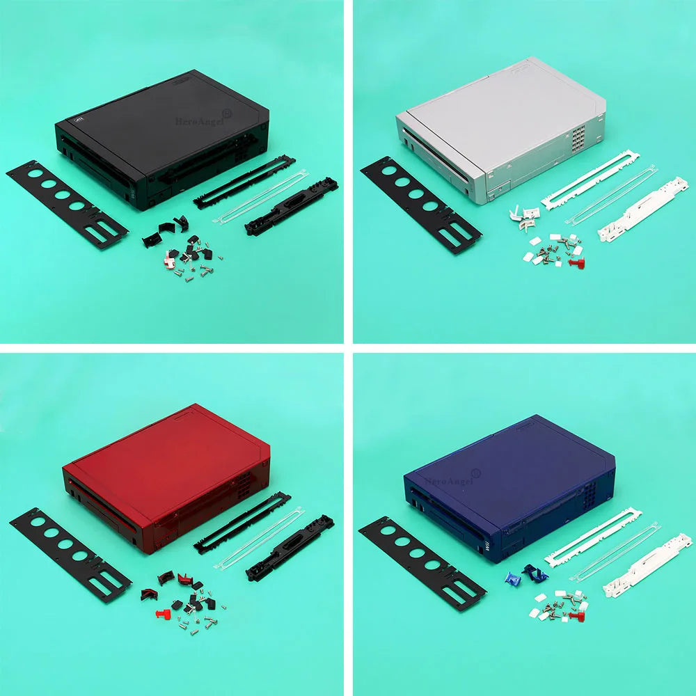 Con cubierta de embalaje al por menor, juego completo de piezas de repuesto de carcasa para consola de juegos Wii, estuche de reparación con botones, 11 colores