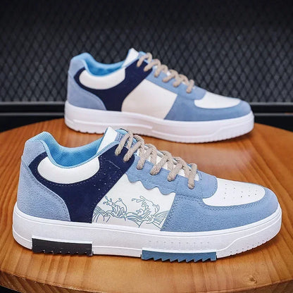 Zapatillas de deporte para Hombre, zapatos planos para estudiantes, Zapatillas transpirables con cordones a la moda, Zapatillas cómodas para Hombre, zapatos para correr, Zapatillas para Hombre