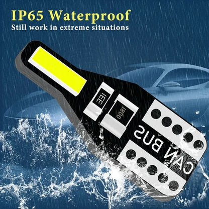 10 Uds T10 W5W bombilla LED Canbus 194 168 7020 Cob 2SMD luces interiores de coche lámpara de lectura bombilla de cuña blanco sin errores