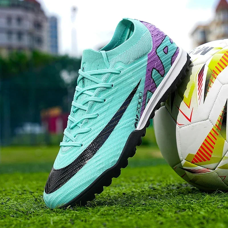 Nuevas zapatillas de deporte para hombre, botas de fútbol, botines de fútbol de caña media, zapatos de fútbol antideslizantes de alta calidad, superventas, FG/TF, fútbol sala interior