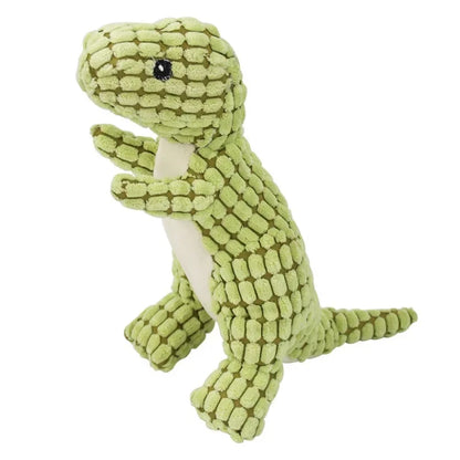 Mascotas perro masticar relleno divertido dinosaurio forma gatos lana de maíz juguete Vocal aplicar al entrenamiento ejercicio simulación Animal Chihuahua juguetes