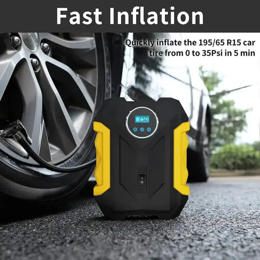 Bomba de compresor de neumáticos de aire portátil para coche, lámpara de luz LED Digital, Inflador de neumáticos, bomba de compresión, compresor para motocicleta