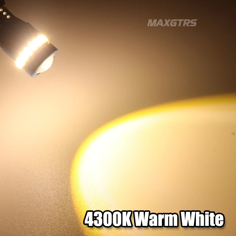 2 uds T10 W5W bombillas LED rojo Canbus 194 168 LED liquidación luz amarilla Interior del coche lectura puerta maletero lámpara de placa de matrícula 6500K