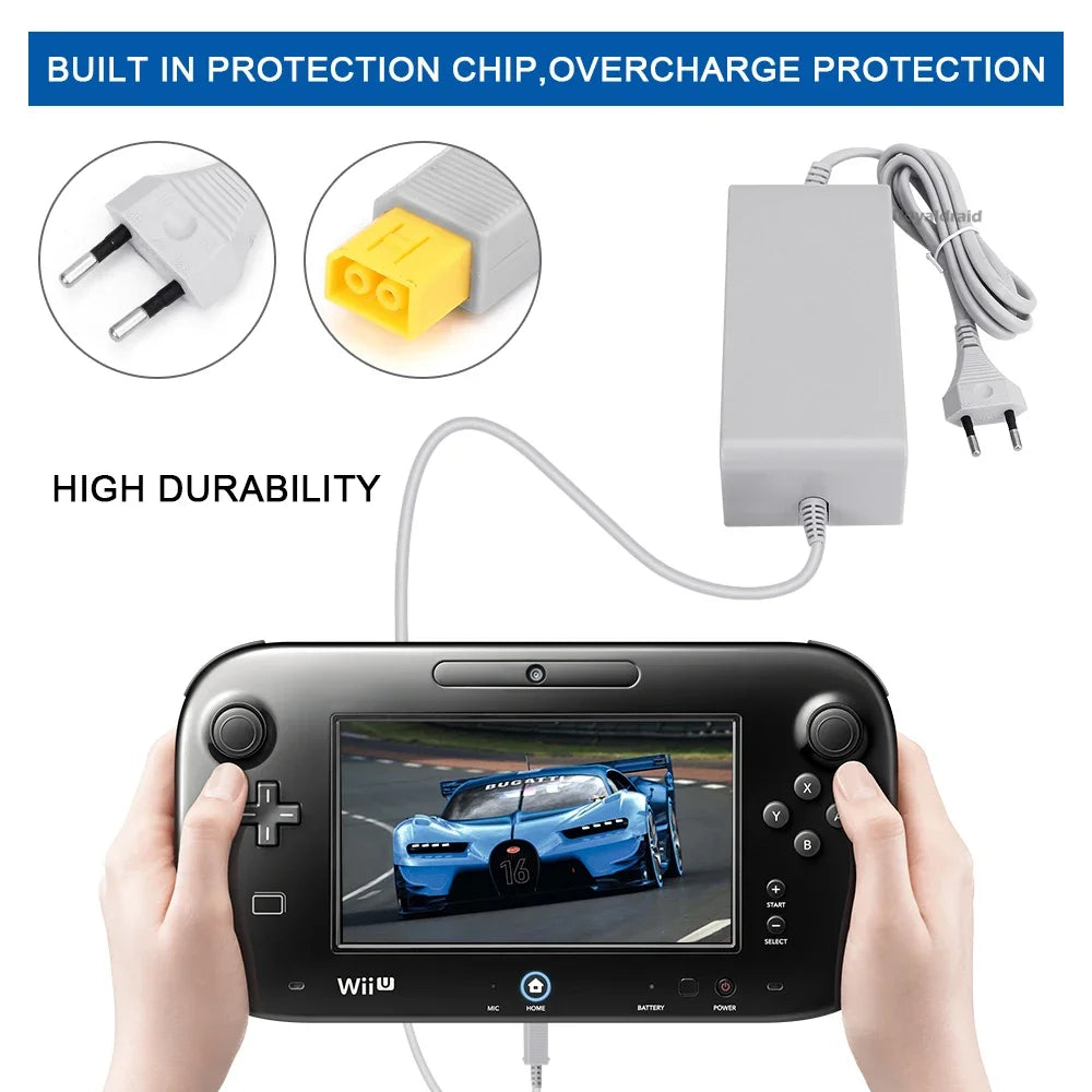 Nuevo para Nintendo Wii U WiiU juego Consol adaptador 100-240V 15V 5A fuente de alimentación de pared para el hogar adaptador de cargador de CA enchufe UE EE. UU. de alta calidad