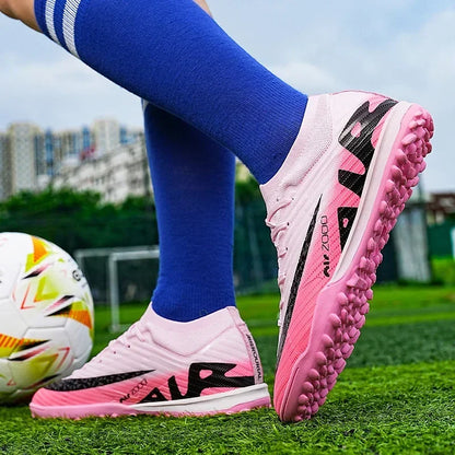 Nuevas zapatillas de deporte para hombre, botas de fútbol, botines de fútbol de caña media, zapatos de fútbol antideslizantes de alta calidad, superventas, FG/TF, fútbol sala interior