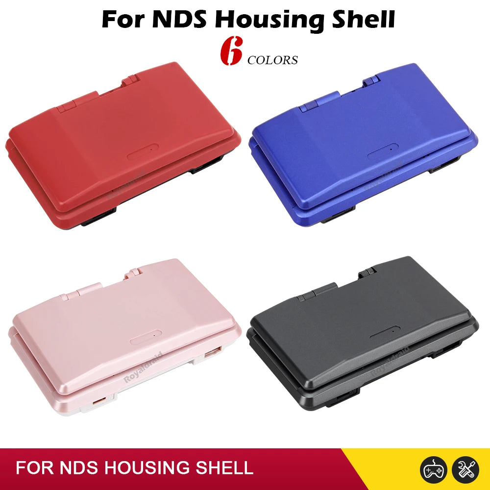 Carcasa de repuesto para consola NDS, DS, NDS, accesorios con botones, 6 colores, azul y rojo