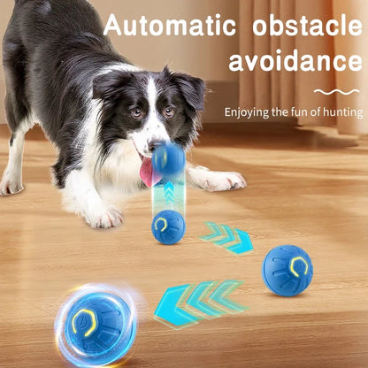 Pelota de juguete inteligente para perros, juguete interactivo electrónico para mascotas, pelota móvil USB, rebote en movimiento automático para cachorros, regalo de cumpleaños, producto para gatos