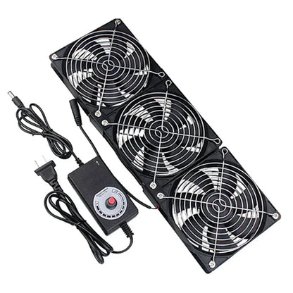Ventilador de refrigeración con controlador, 120mm, 3000RPM, 12cm, 12V, 220V, Btc, máquina, chasis, estación de trabajo, radiador de gabinete, ventilador de servidor