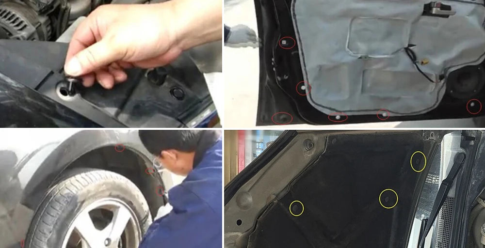 Para Opel astra h j g insignia Seat leon ibiza Jaguar 50/100 Uds sujetador de coche mixto parachoques de puerta de coche Clips de remache de guardabarros