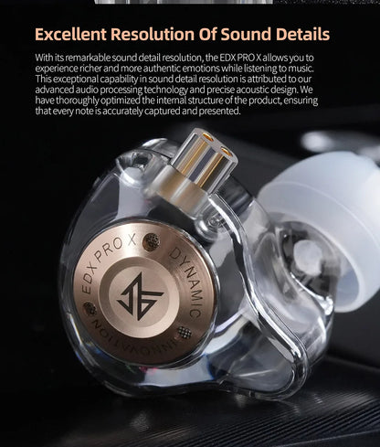 KZ EDX PRO X auriculares intrauditivos dinámicos HIFI Bass Music auriculares deportivos con cancelación de ruido ZSN ZST ZS10 pro x C12 CRA