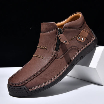 Zapatos informales de cuero de alta calidad para hombre, mocasines transpirables hechos a mano, zapatillas de deporte a la moda, mocasines, zapatos náuticos de marca de lujo