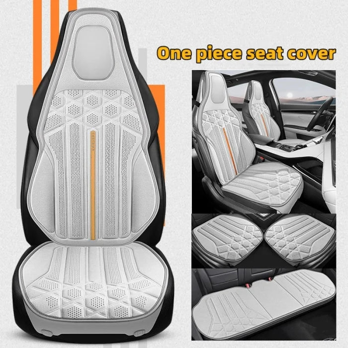 Funda transpirable para asiento de coche, cojín de soporte para asiento frontal de gamuza suave, estilo chaleco de moda, protección para asiento de coche, accesorios interiores