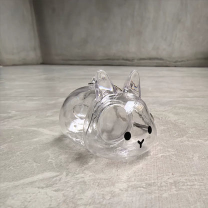 Botella de recuerdo de pelo de conejo transparente, cápsula de almacenamiento de pelo de mascota, llavero, regalo pensativo para amantes y propietarios de conejos