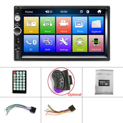 Podofo 2 din Radio de coche 7 "HD Autoradio reproductor Multimedia 2DIN pantalla táctil Auto audio estéreo de coche MP5 Bluetooth USB TF FM cámara