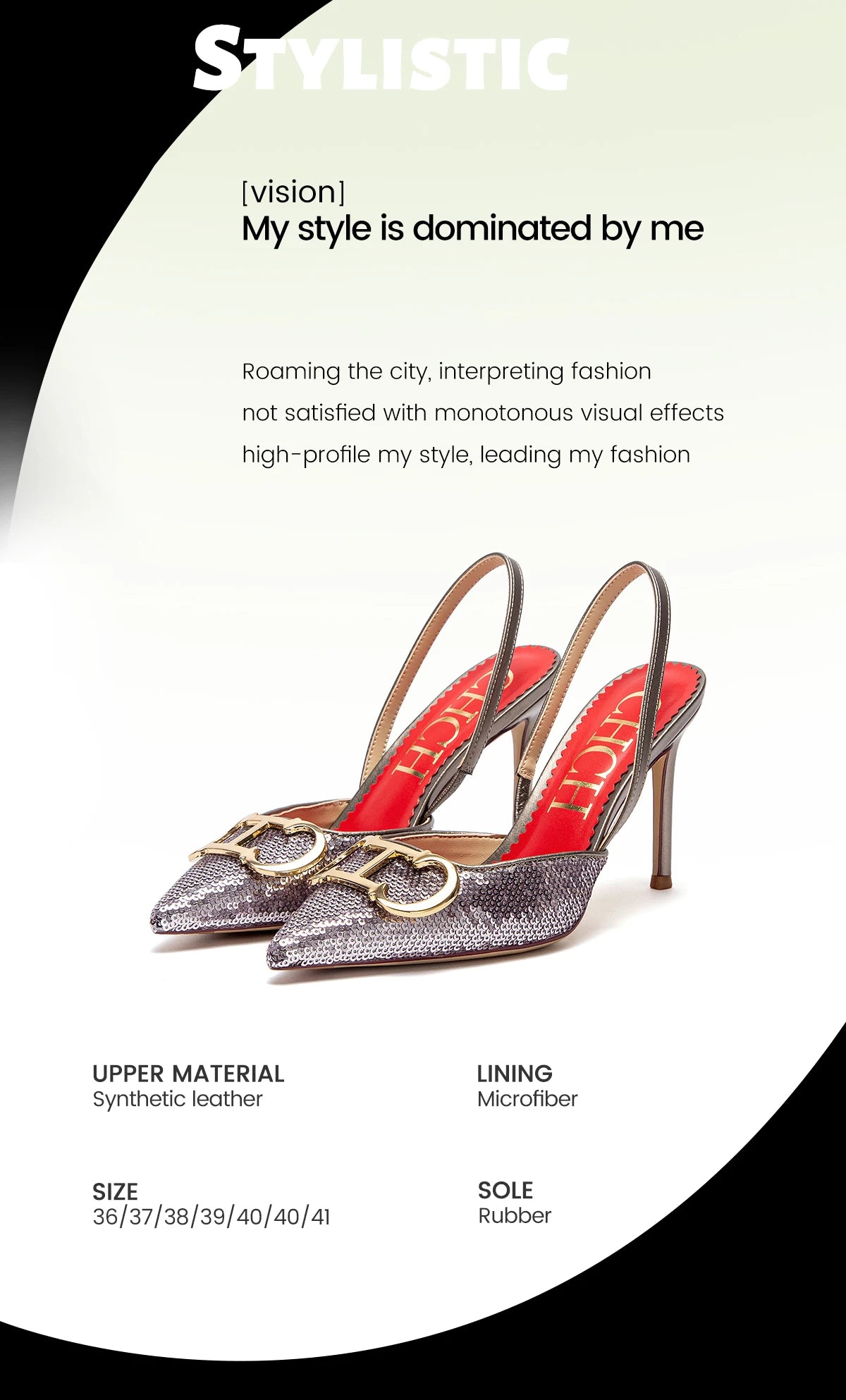 CHCH Tacones altos para mujer 2025 Punta afilada Destiny Punta cerrada Tacones de tiras Zapatos de vestir de fiesta nupcial de boda sexy 9 cm