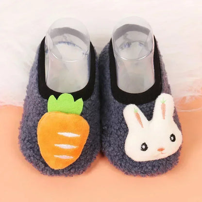 Zapatos de invierno para niños, zapatillas para bebés, zapatos cálidos de felpa para niños y niñas, zapatos antideslizantes suaves para guardería, zapatos escolares para niños