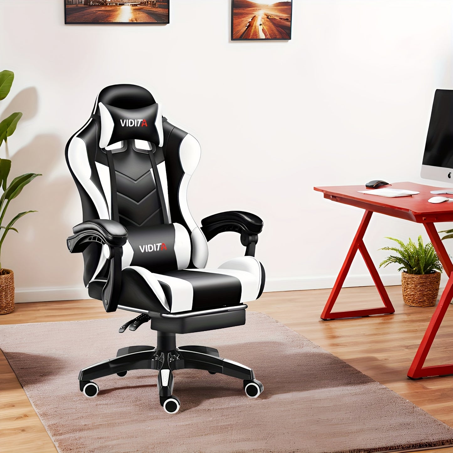 Ergonomic Gaming Chair for Adults and Teens - Racing Style PC Office Chair with Lumbar Support