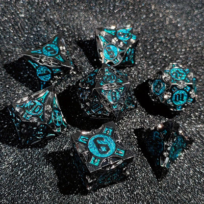 Ultimate RPG Experience: 7-Piece Stylish Metal Dice Set - Precision & Durability for Tabletop Games | Perfect Gamer Gift