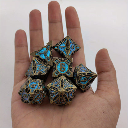 Ultimate RPG Experience: 7-Piece Stylish Metal Dice Set - Precision & Durability for Tabletop Games | Perfect Gamer Gift