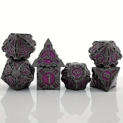 Ultimate RPG Experience: 7-Piece Stylish Metal Dice Set - Precision & Durability for Tabletop Games | Perfect Gamer Gift